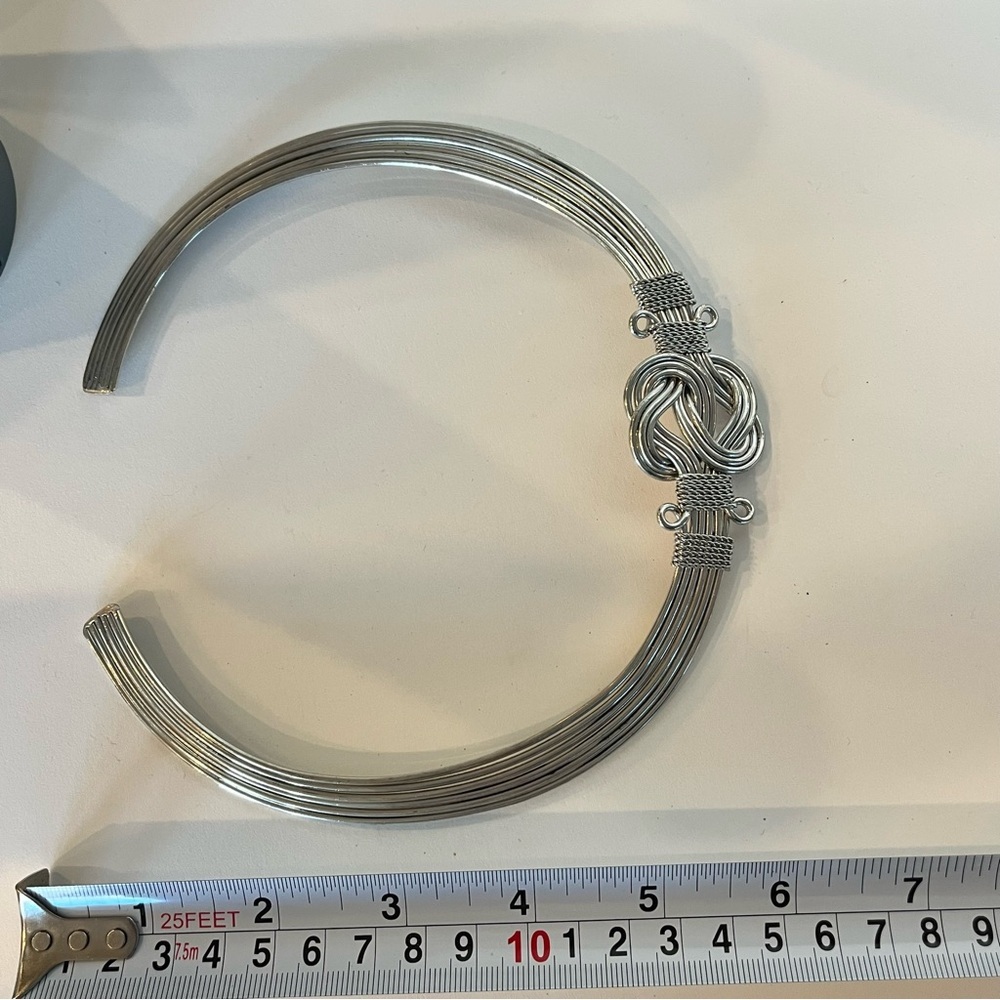 Silver Celtic Knot Choker Necklace - Picture 7 of 7